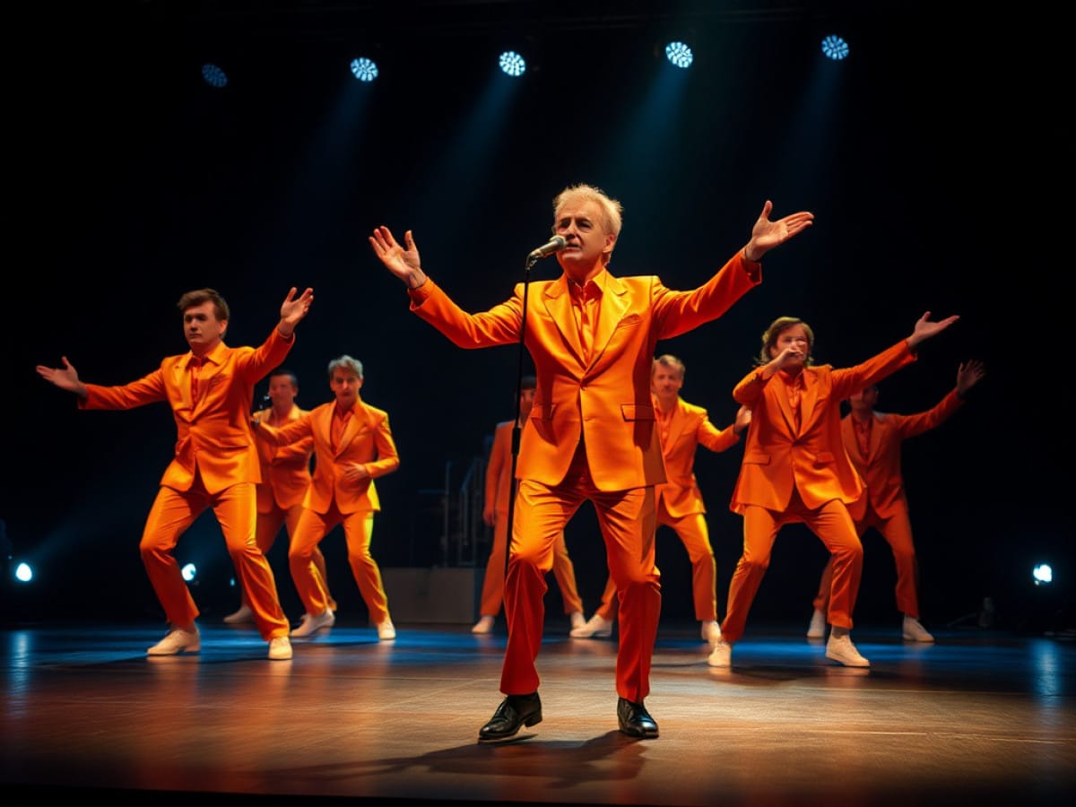 David Byrne review – hope, humanity and dancing in a superbly paced and choreographed show
